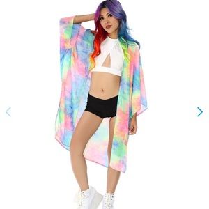 iHeartRaves Tie Dye Kimono